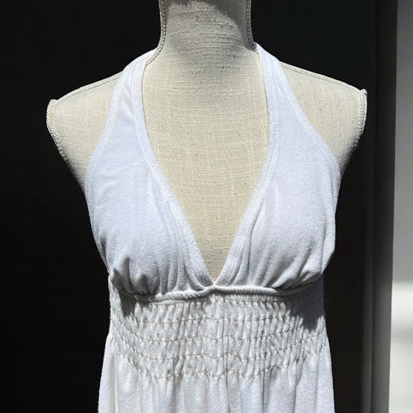 🌻Y2K Baby Phat White Terry Cloth Halter Swimsuit Cover-up Size Medium - Picture 5 of 12